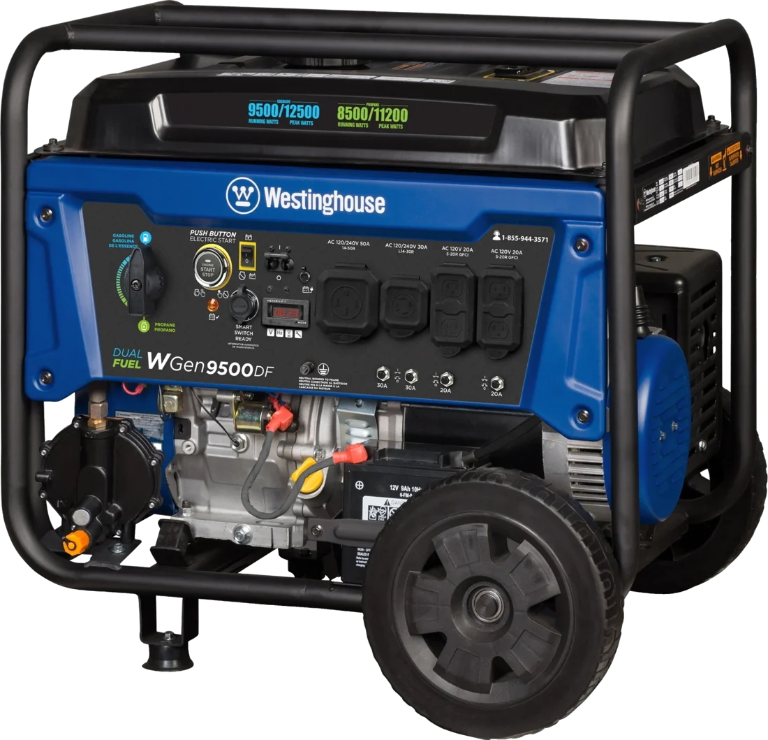 Planta eléctrica Westinghouse WGen9500DF de 12.500 W, foto oficial